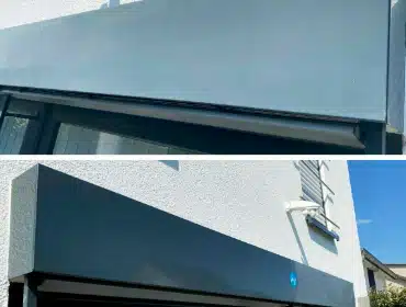 Veys Gebäudereinigung – Fassadenreinigung (vorher/nachher)