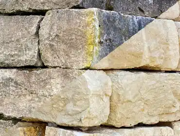 Steinreinigung Natursteinmauer